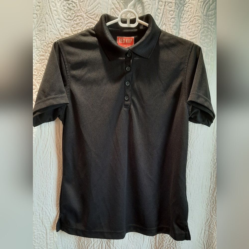 Red Kap Shirt Mens Small Black Polo Athleisure Sporty Workwear Classic Casual